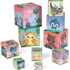 Sale 10 cubes à empiler les animaux tout mignons Jouet À Empiler