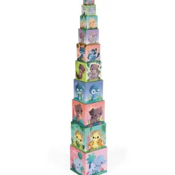 Sale 10 cubes à empiler les animaux tout mignons Jouet À Empiler