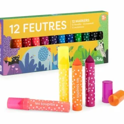 Discount 12 gros feutres pointes coniques Les Toupitis Dessin Et Peinture