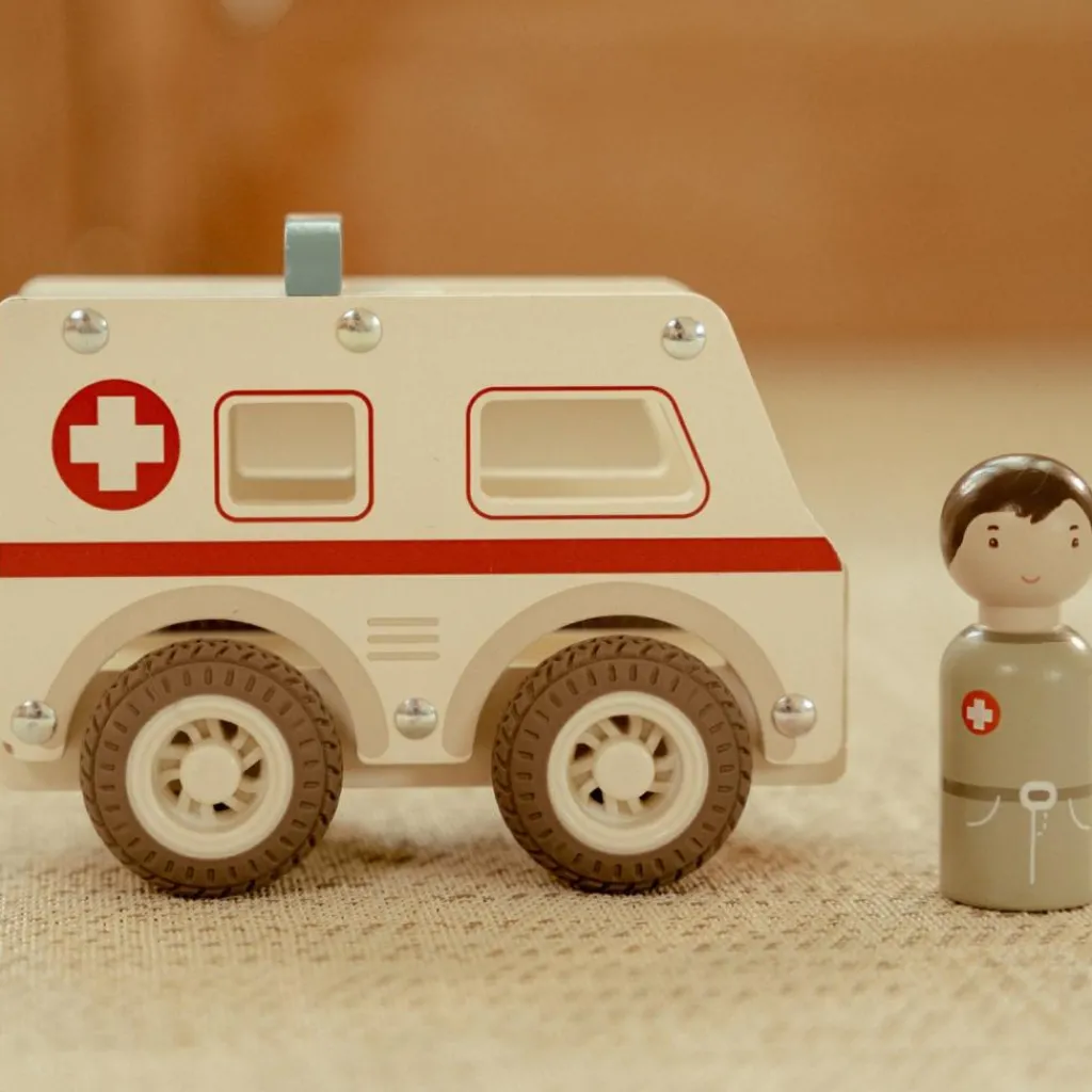 Ambulance en bois Petites Voitures, Véhicules Et Circuits