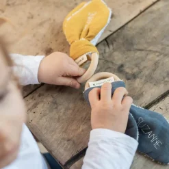 Hot Anneau de dentition en bois Bleu pétrole (personnalisable) Jouet / Anneau De Dentition