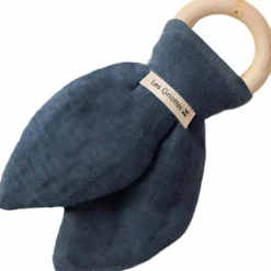 Clearance Anneau de dentition en bois Bleu pétrole Jouet / Anneau De Dentition