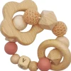 Hot Anneau de dentition fleur sable et vieux rose (personnalisable) Jouet / Anneau De Dentition