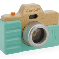 New Appareil photo factice sonore et lumineux en bois Jeu D'Imitation 1Er Âge