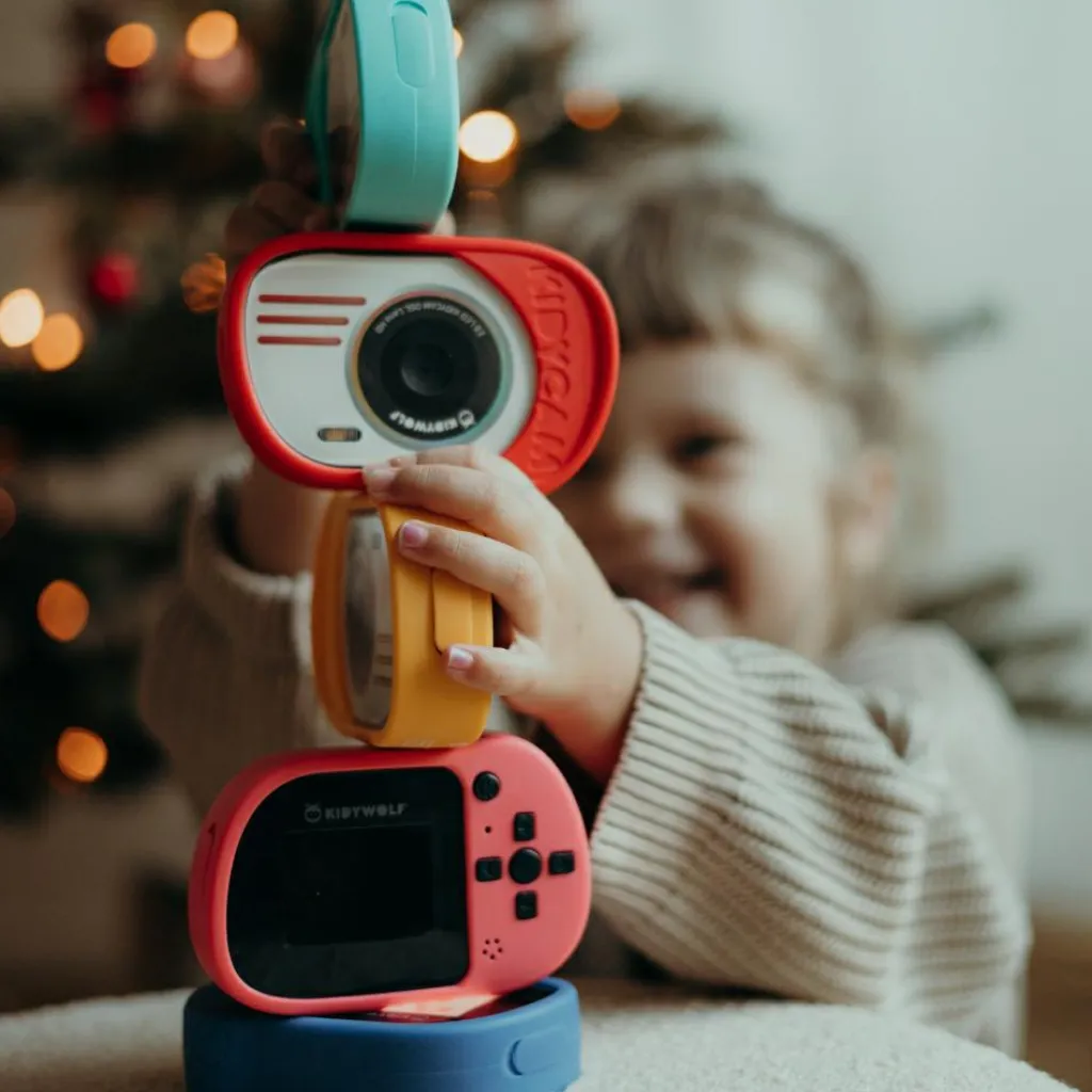 Hot Appareil photo numérique et vidéo Kidycam Waterproof cyan Enfant Appareil Photo Enfant