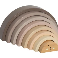Discount Arc en ciel en bois à empiler Jouet À Empiler