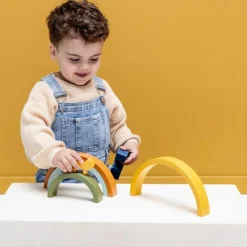 Sale Arc-en-ciel à empiler en bois Mr. Lion Jouet À Empiler