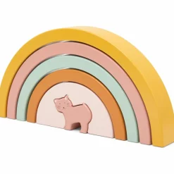 Sale Arc-en-ciel à empiler en bois Mrs. Cat Jouet À Empiler