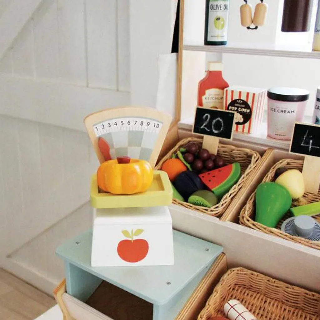 Online Balance en bois Jour du marché Marchand