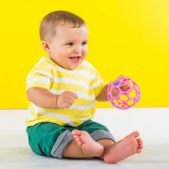 New Balle hochet sensoriel rose Balle / Cube D'Activités