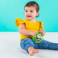 Outlet Balle hochet souple bleu et vert Balle / Cube D'Activités