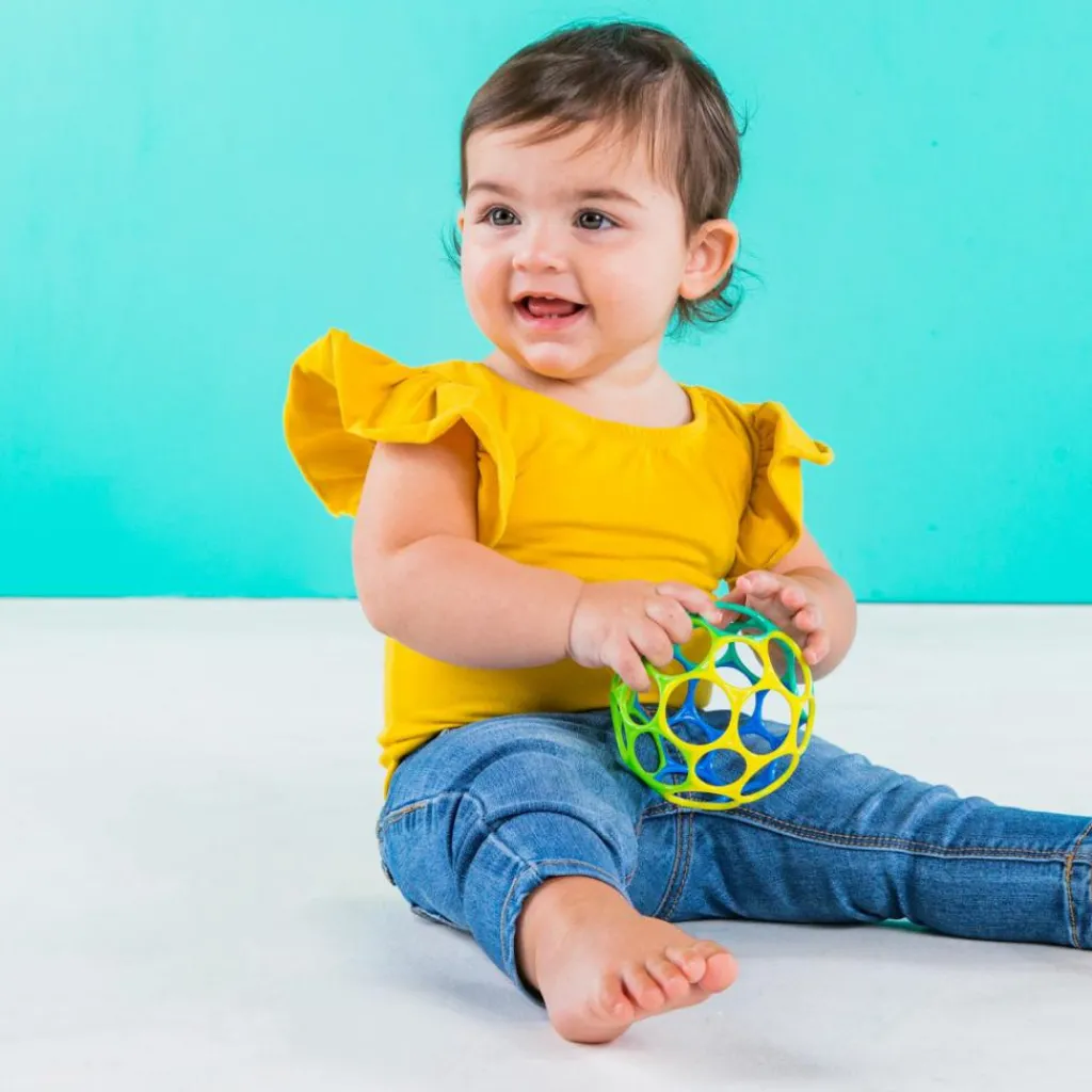 Outlet Balle hochet souple bleu et vert Balle / Cube D'Activités
