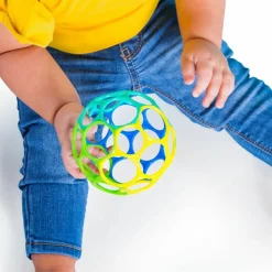 Outlet Balle hochet souple bleu et vert Balle / Cube D'Activités