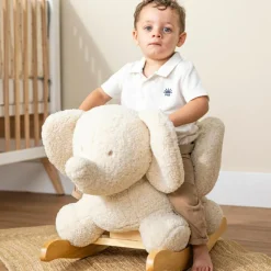 New Bascule Teddy Lapidou Eléphant écru Jouet À Bascule