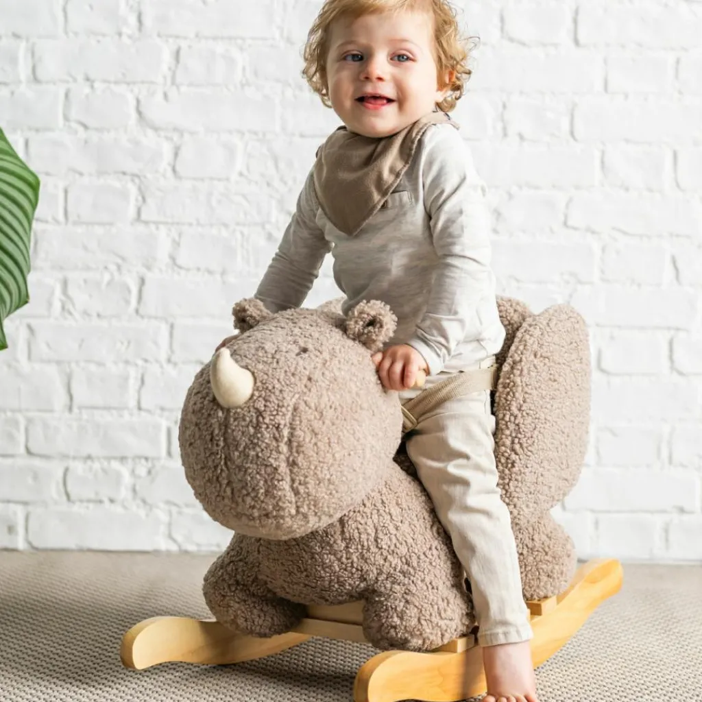 Online Bascule Teddy Lapidou Rhino taupe Jouet À Bascule
