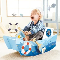 Hot Bateau à bascule en bois Jouet À Bascule