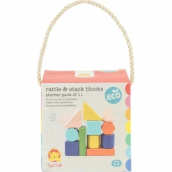 New Blocs à empiler et hochet (11 pièces) Jouet À Empiler