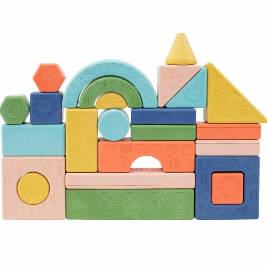 Blocs à empiler et hochet (24 pièces) Jouet À Empiler