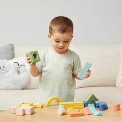 Blocs à empiler et hochet (24 pièces) Jouet À Empiler