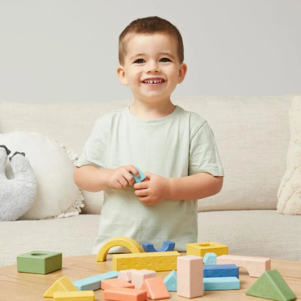 Blocs à empiler et hochet (24 pièces) Jouet À Empiler