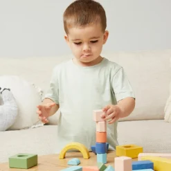 Blocs à empiler et hochet (24 pièces) Jouet À Empiler