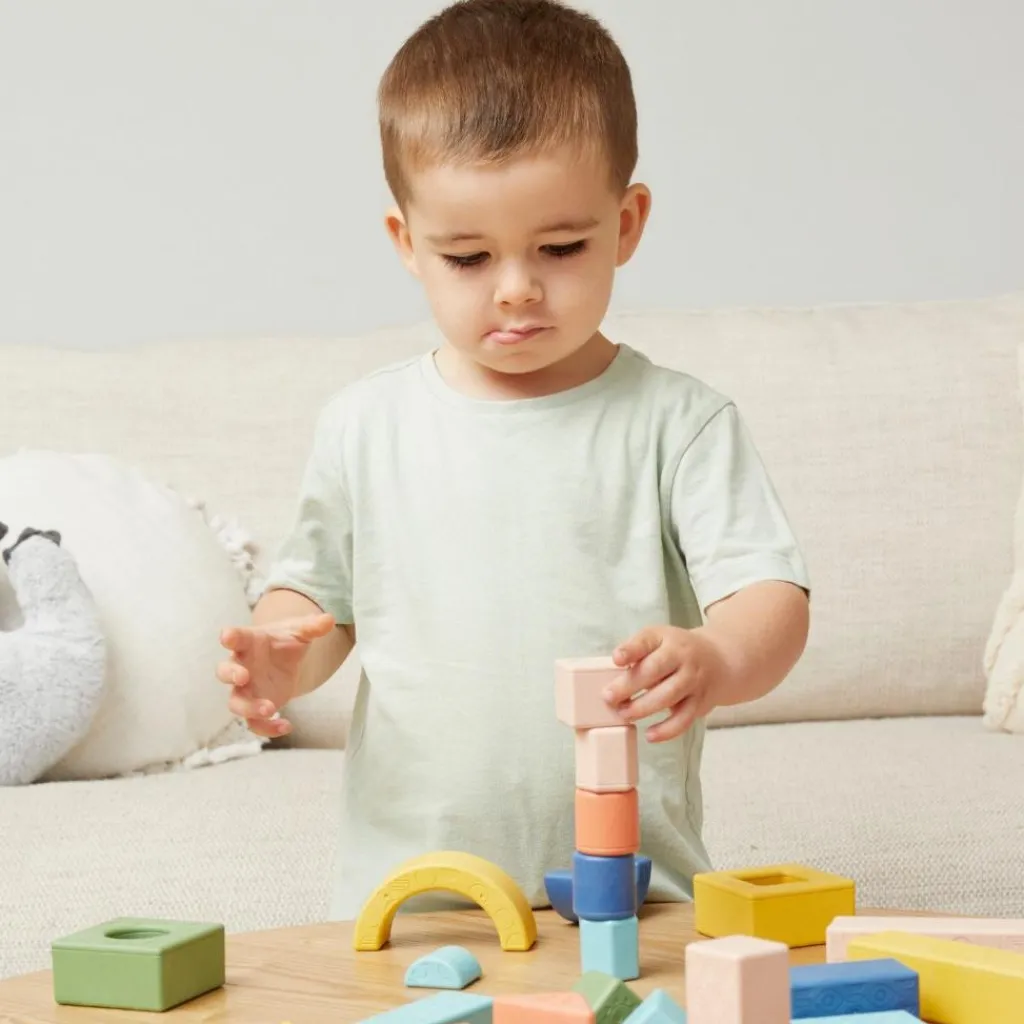 Blocs à empiler et hochet (24 pièces) Jouet À Empiler