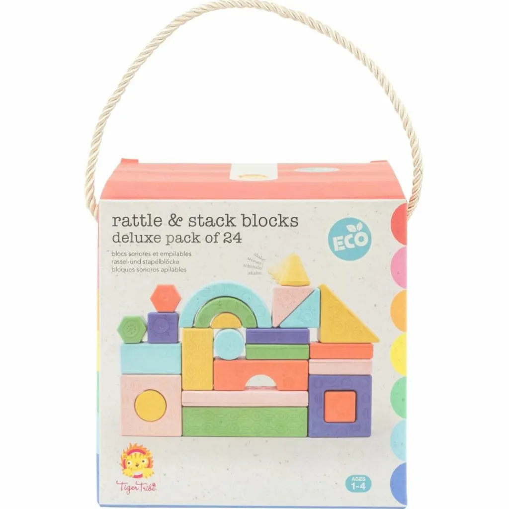 Blocs à empiler et hochet (24 pièces) Jouet À Empiler