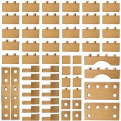Discount Blocs de construction en bois FSC Brick A Block Builder (59 pièces) Jeu De Construction