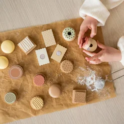 New Boite de cookies en bois Dînette Et Aliments Factices