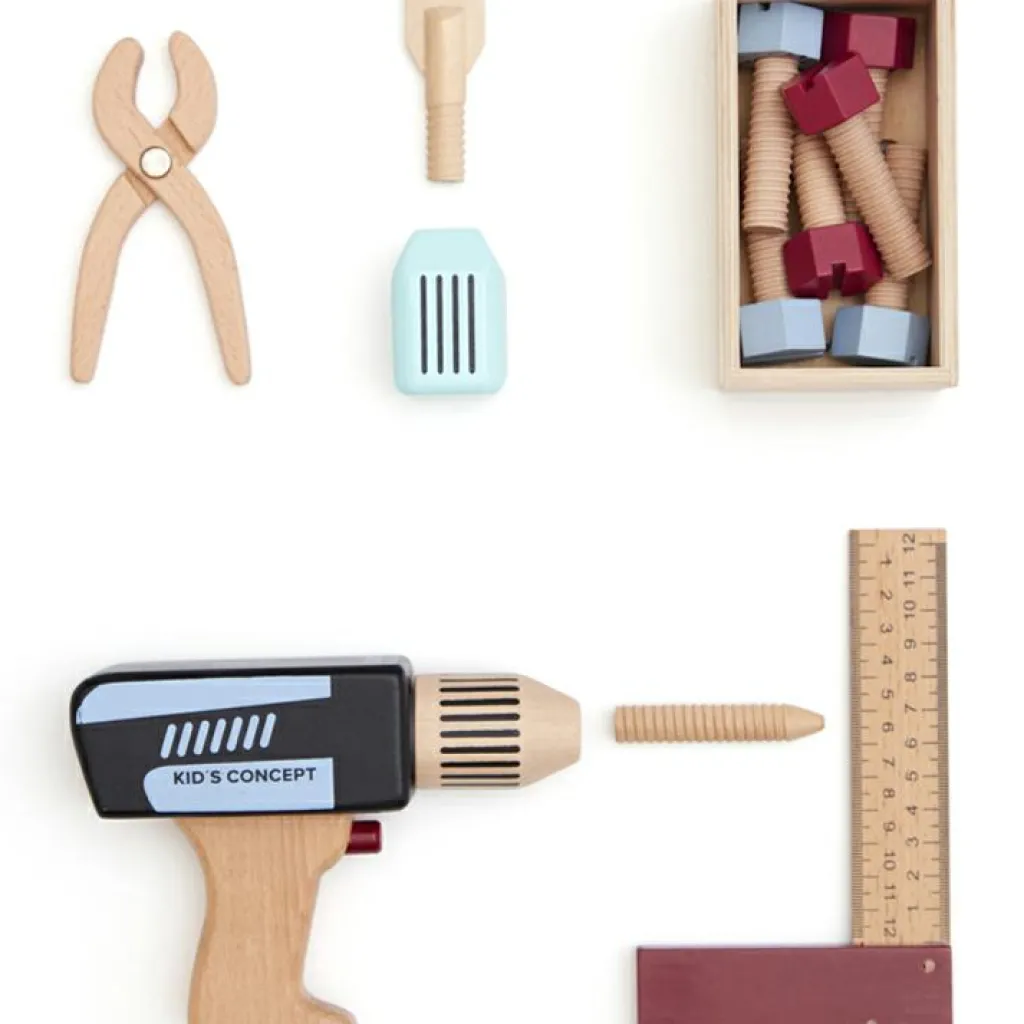 New Boîte à outils en bois Kid's Hub Etabli Et Outils