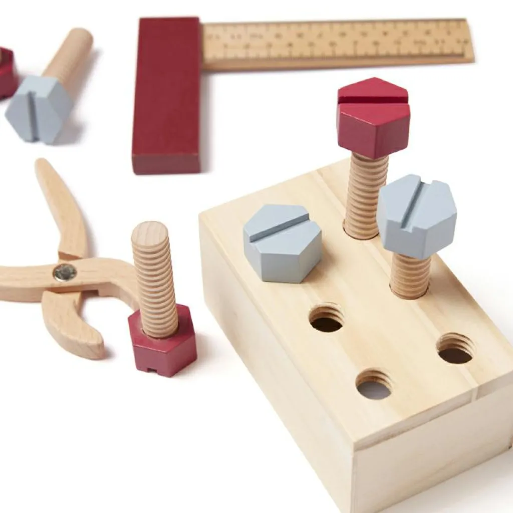 New Boîte à outils en bois Kid's Hub Etabli Et Outils