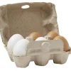 Boîte de 6 oeufs en bois Bistro Dînette Et Aliments Factices