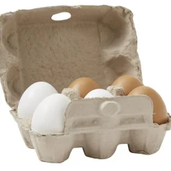 Boîte de 6 oeufs en bois Bistro Dînette Et Aliments Factices