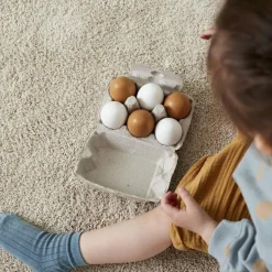 Boîte de 6 oeufs en bois Bistro Dînette Et Aliments Factices
