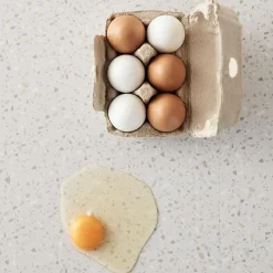 Boîte de 6 oeufs en bois Bistro Dînette Et Aliments Factices
