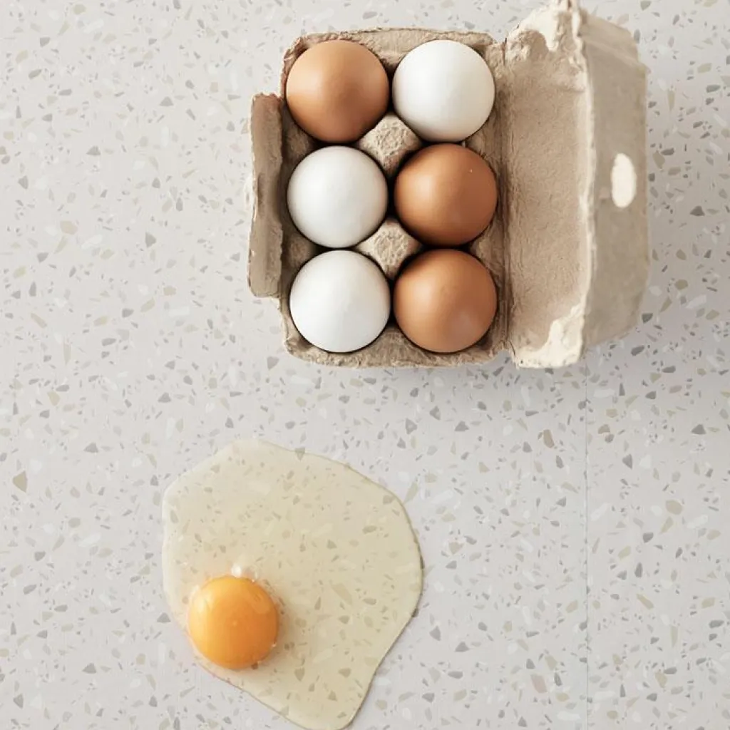 Boîte de 6 oeufs en bois Bistro Dînette Et Aliments Factices
