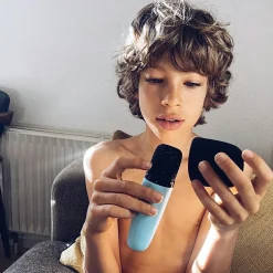 New Boîte karaoké enceinte et micro Bleu Micro Karaoké