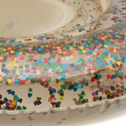 Outlet Bouée bébé coeur transparent et paillettes Bouée