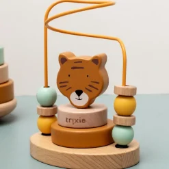 Boulier en bois avec tour à empiler Mr. Tiger Boulier