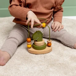 Sale Boulier en bois avec tour à empiler Mr. Dino Boulier