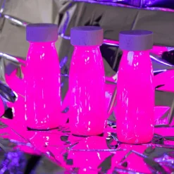 Best Bouteille sensorielle à paillettes Float Rose fluorescente Bouteille Sensorielle