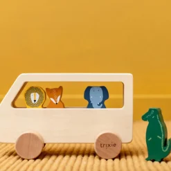 Outlet Bus en bois Animaux Jouet À Tirer / Pousser