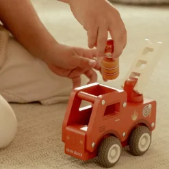 Clearance Camion de pompiers 1er âge en bois Petites Voitures, Véhicules Et Circuits