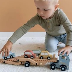 Camion porte-voiture en bois Petites Voitures, Véhicules Et Circuits