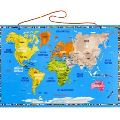 Carte du monde magnétique Recto Verso Jeu Magnétique