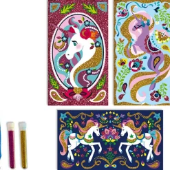 Sale Cartes à pailleter Licornes Les ateliers du calme Activités Manuelles