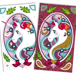 Sale Cartes à pailleter Licornes Les ateliers du calme Activités Manuelles