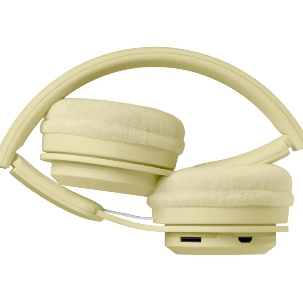 Hot Casque audio enfant sans fil Jaune Pastel Conteuse