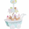 Discount Chariot de crèmes glacées en bois Dînette Et Aliments Factices