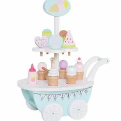 Discount Chariot de crèmes glacées en bois Dînette Et Aliments Factices